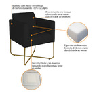 Poltrona Decorativa Andréia Base X Dourada Sintético - Preto