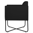 Poltrona Decorativa Andréia Base X Preta Sintético - Preto