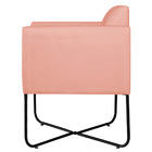 Poltrona Decorativa Andréia Base X Preta Suede - Coral