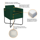 Poltrona Decorativa Andréia Base X Preta Suede - Verde