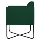 Poltrona Decorativa Andréia Base X Preta Suede - Verde