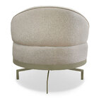 Poltrona Decorativa Andromeda Linho Bouclê Base Giratória De