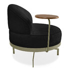 Poltrona Decorativa Andromeda Linho Bouclê Base Giratória De