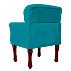 Poltrona Decorativa Anita Pés Luis Xv Suede Azul Turquesa - D