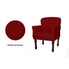 Poltrona Decorativa Anita Pés Luis Xv Suede Bordô - Ds Estofa