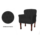 Poltrona Decorativa Anita Pés Luis Xv Suede Preto - Ds Estofa
