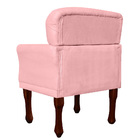Poltrona Decorativa Anita Pés Luis Xv Suede Rosê - Ds Estofad