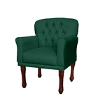 Poltrona Decorativa Anita Pés Luis Xv Suede Verde - Ds Estofa