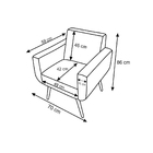 Poltrona Decorativa Anitta Com Pés Palito Suede Bege