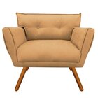 Poltrona Decorativa Anitta Suede Caramelo Sisal – D'rossi