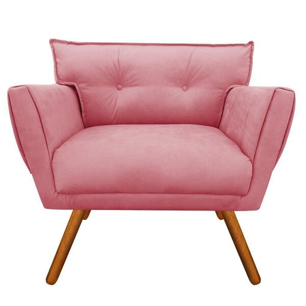 Poltrona Decorativa Anitta Suede Rose – D'rossi