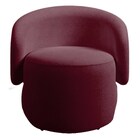 Poltrona Decorativa Anny Suede Bordo