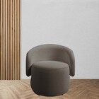 Poltrona Decorativa Anny Suede Marrom