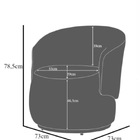 Poltrona Decorativa Anny Suede Terracota