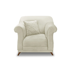 Poltrona Decorativa Apollo Veludo Bege 2221 - Montanaris Decor