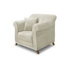 Poltrona Decorativa Apollo Veludo Bege 2221 - Montanaris Decor