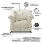 Poltrona Decorativa Apollo Veludo Bege 2221 - Montanaris Decor