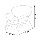 Poltrona Decorativa Arbok Linho Cinza/imbuia G19 - Gran Belo