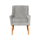 Poltrona Decorativa Ariane Linho Cores - Ds Estofados - Bege