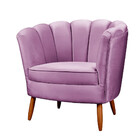 Poltrona Decorativa Ariel Com Pés De Madeira Speciale Home