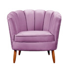 Poltrona Decorativa Ariel Com Pés De Madeira Speciale Home