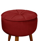 Poltrona Decorativa Ariel Petala E Puff Com Pés De Madeira St