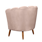 Poltrona Decorativa Ariel Petala E Puff Com Pés De Madeira St