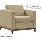Poltrona Decorativa Aspen 01 Lugar Suede Bege Dmonegatto