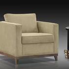 Poltrona Decorativa Aspen 01 Lugar Suede Bege Dmonegatto