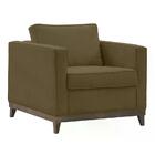Poltrona Decorativa Aspen 01 Lugar Suede Marrom Dmonegatto