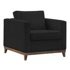 Poltrona Decorativa Aspen 01 Lugar Suede Preto Dmonegatto