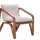 Poltrona Decorativa Aspen Base Madeira Maciça