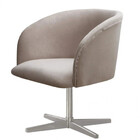 Poltrona Decorativa Atenas Pé Giratória Cromado Facilita Decor