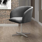 Poltrona Decorativa Atenas Pé Giratória Cromado Facilita Decor