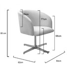 Poltrona Decorativa Atenas Pé Giratória Cromado Facilita Decor