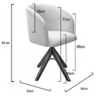 Poltrona Decorativa Atenas Pé Giratório Em Madeira Facilita D
