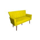 Poltrona Decorativa Aurora Namoradeira Suede Animale Amarelo