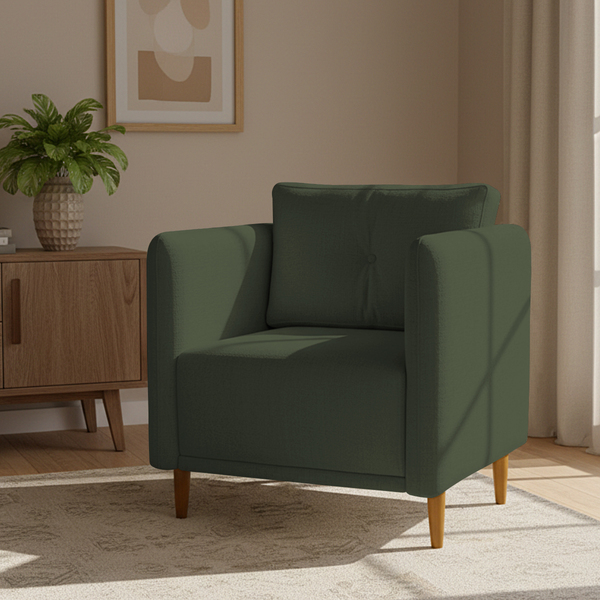 Poltrona Decorativa Aviv Para Sala Escritório Recepção Luxo L