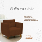 Poltrona Decorativa Aviv Para Sala Escritório Recepção Luxo L