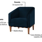 Poltrona Decorativa Azul Em Veludo Wearstler