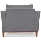 Poltrona Decorativa Balli 1 Lugar Pes Madeira Linho Ezz