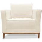 Poltrona Decorativa Balli 1 Lugar Pes Madeira Linho Ezz