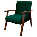 Poltrona Decorativa Bally De Madeira Maciça Veludo Várias Cor