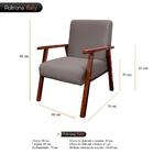 Poltrona Decorativa Bally Para Escritório Veludo Cinza - Wd D