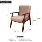 Poltrona Decorativa Bally Pés Retrô Veludo Capuccino - Wd Dec