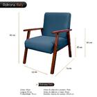 Poltrona Decorativa Bally Veludo Azul - Wd Decor