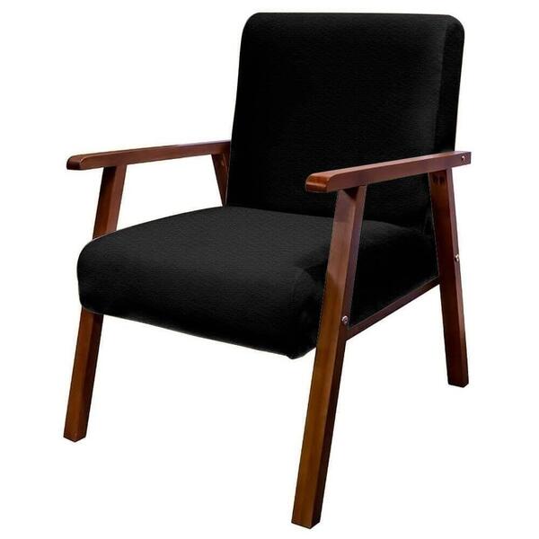 Poltrona Decorativa Bally Veludo Tecido Veludo Preto - Wd Dec