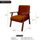 Poltrona Decorativa Bally Veludo Terracota - Wd Decor