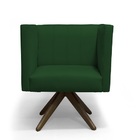 Poltrona Decorativa Barcelona Base Giratória Suede Verde - Me
