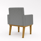 Poltrona Decorativa Base + Reforçada Oferta Tecido Linho Linh